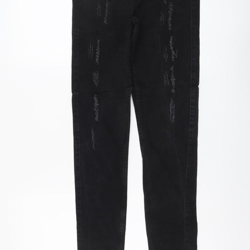 VERO MODA Womens Black Cotton Skinny Jeans Size 30 in L32 in Regular Button