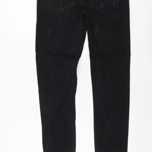 VERO MODA Womens Black Cotton Skinny Jeans Size 30 in L32 in Regular Button