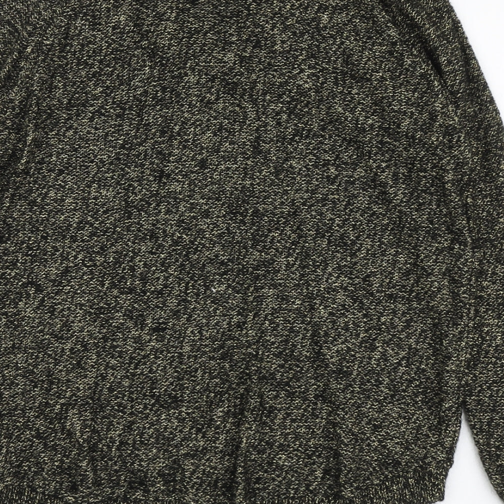 Oasis Womens Black Scoop Neck Acrylic Pullover Jumper Size M