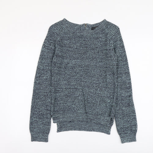 Atmosphere Womens Black Scoop Neck Acrylic Pullover Jumper Size 8