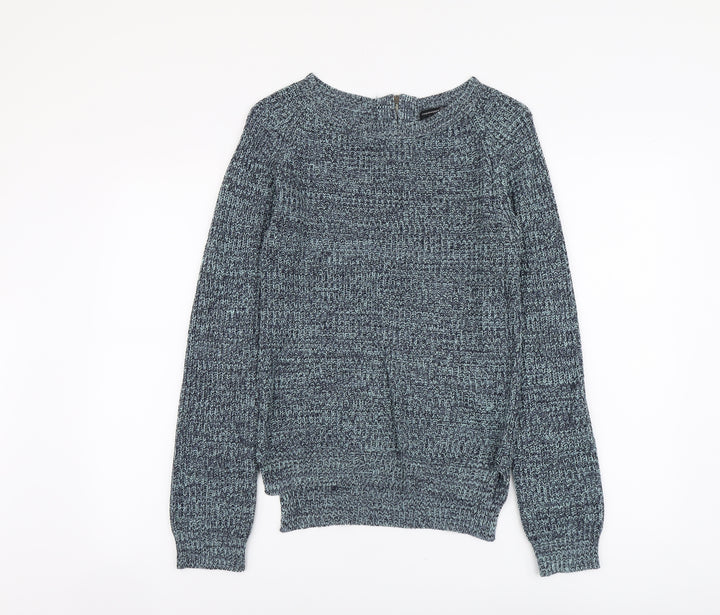 Atmosphere Womens Black Scoop Neck Acrylic Pullover Jumper Size 8