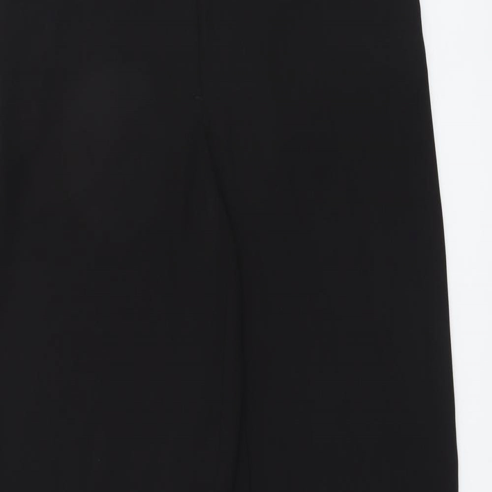 H&M Womens Black Polyester Trousers Size 10 L31 in Regular Button