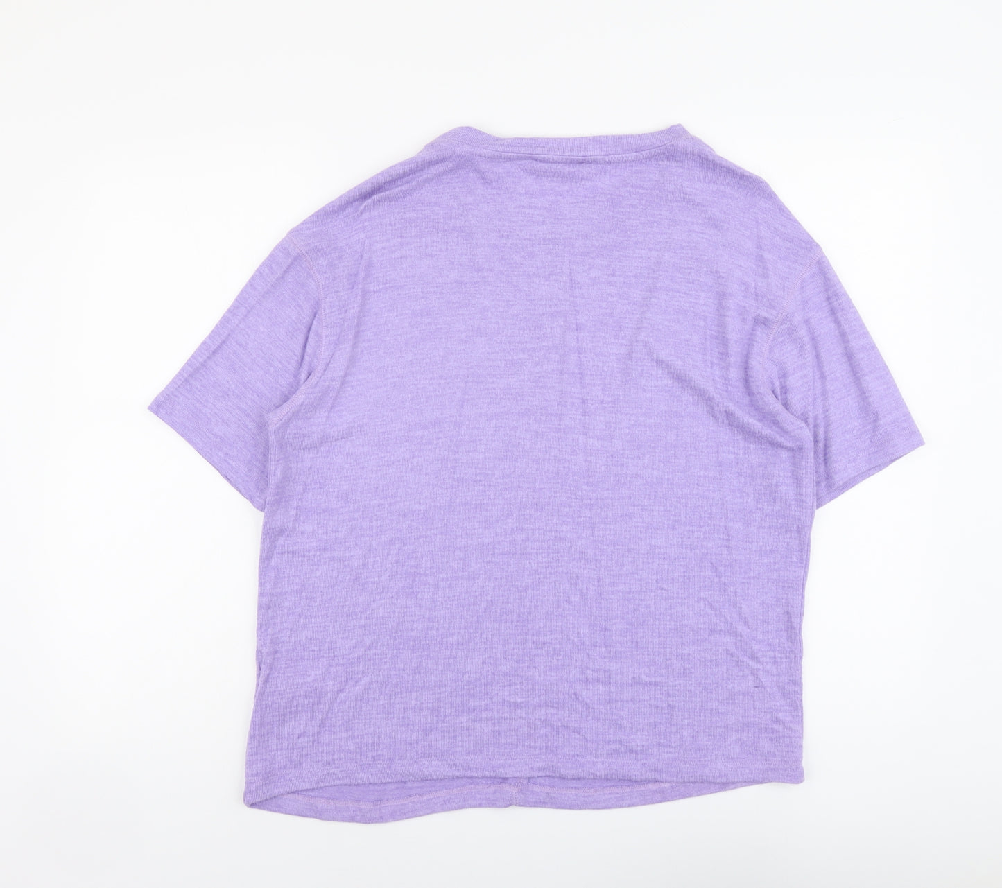 Marks and Spencer Womens Purple Round Neck Viscose Pullover Jumper Size 12