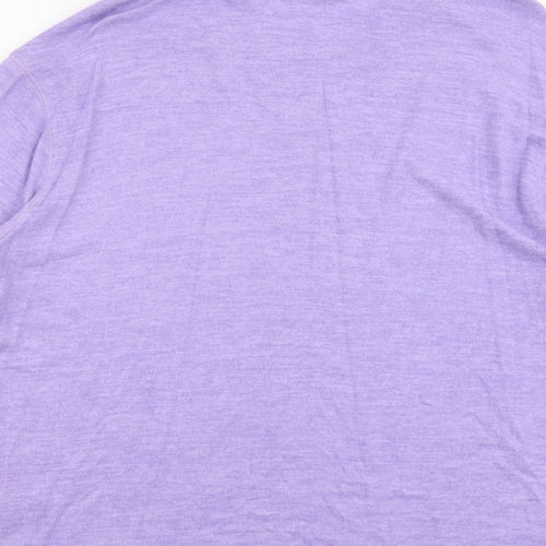 Marks and Spencer Womens Purple Round Neck Viscose Pullover Jumper Size 12