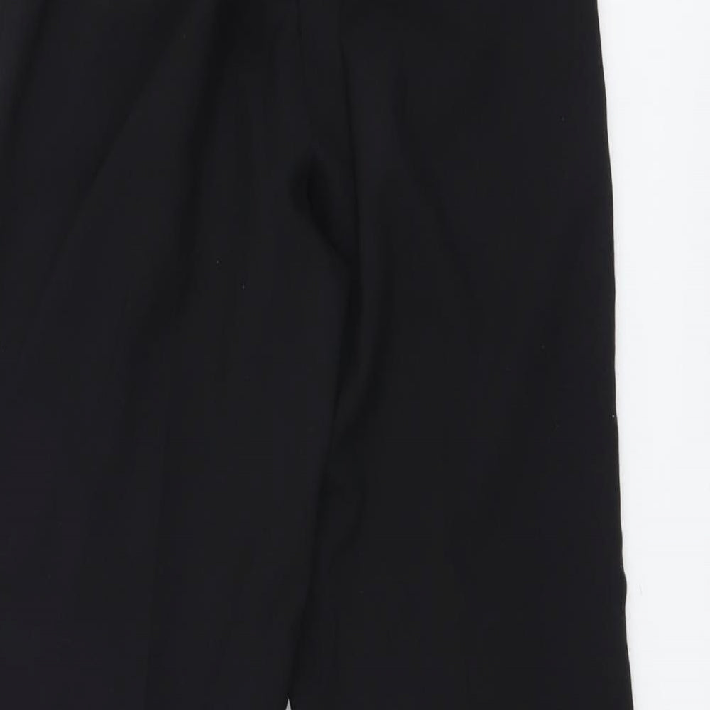 Damrat Womens Black Polyester Trousers Size 8 L26 in Regular