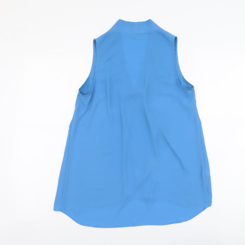NEXT Womens Blue Polyester Basic Tank Size 8 V-Neck