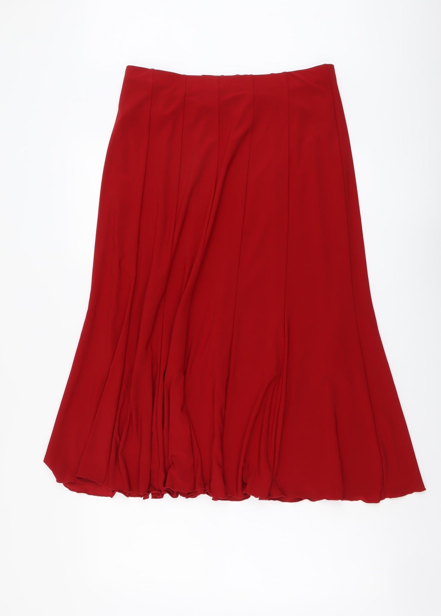 FOREVER 21 Womens Red Polyester Peasant Skirt Size L