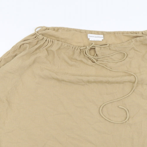 Love and Friends Womens Beige Viscose Basic Blouse Size XS Boat Neck