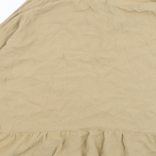 Love and Friends Womens Beige Viscose Basic Blouse Size XS Boat Neck