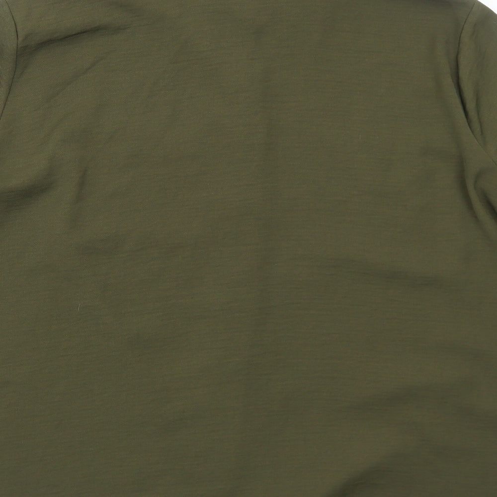 Papaya Womens Green Polyester Basic Button-Up Size 18 Collared