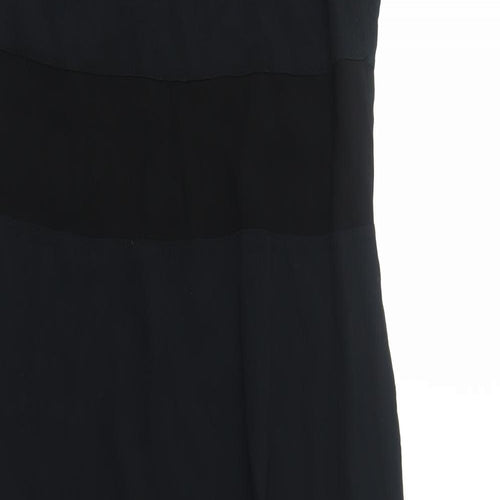 Marks and Spencer Womens Black Polyester Maxi Size 8 Round Neck Pullover
