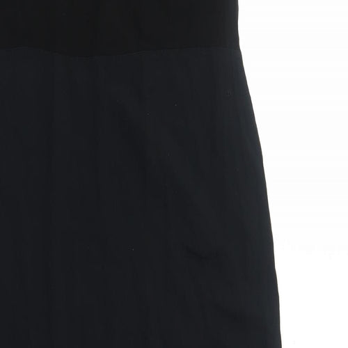 Marks and Spencer Womens Black Polyester Maxi Size 8 Round Neck Pullover