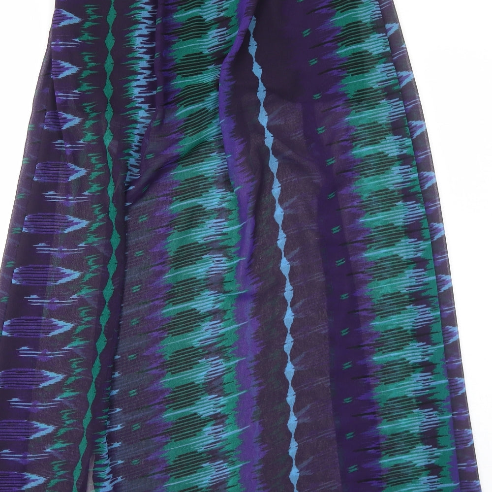 Angie Womens Purple Geometric Polyester Peasant Skirt Size M Zip