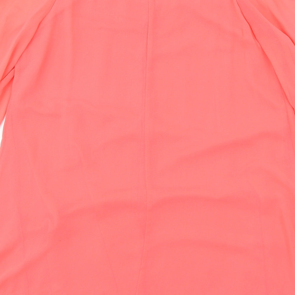 Lila Womens Pink Polyester A-Line Size 12 Square Neck Pullover
