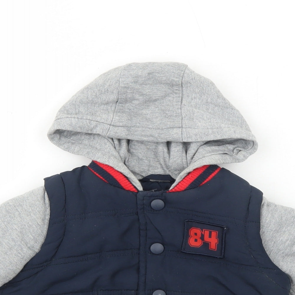 Marks and Spencer Boys Blue Jacket Size 18-24 Months Snap