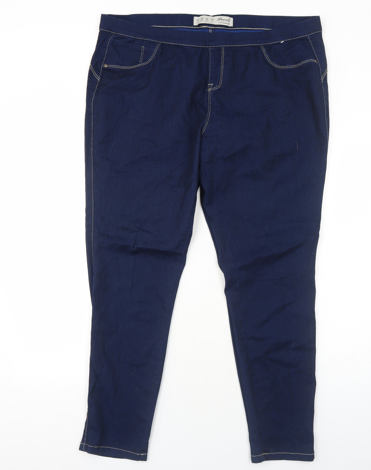 Primark Womens Blue Cotton Jegging Jeans Size 20 Regular