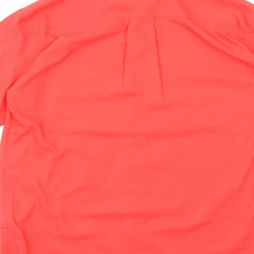 Mary Portas Womens Red Polyester Basic Button-Up Size 8 Collared