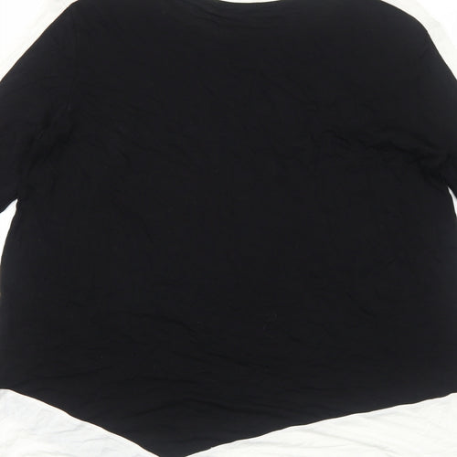 Preworn Womens Black Polyester Basic T-Shirt Size M Round Neck