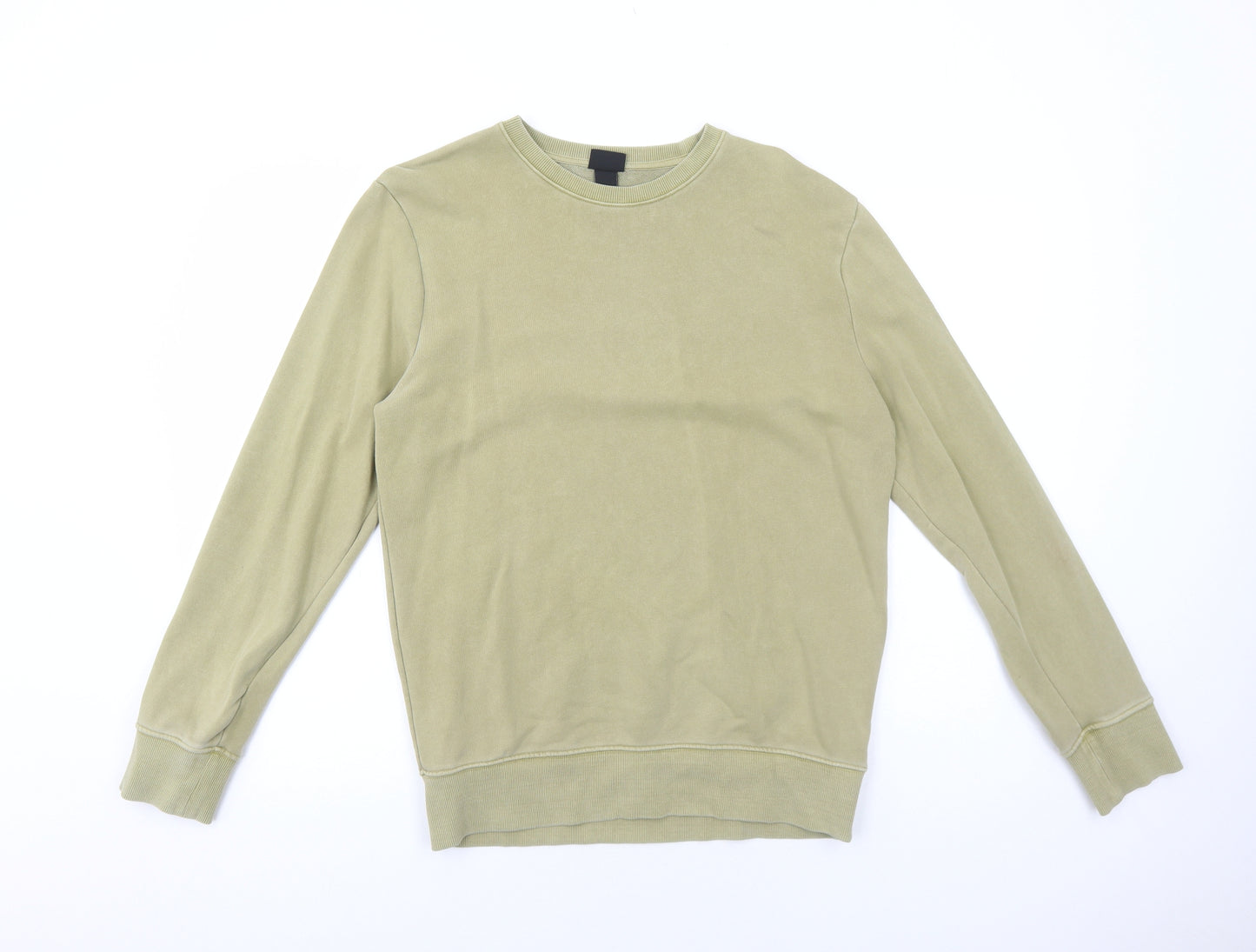 H&M Mens Green Cotton Pullover Sweatshirt Size S
