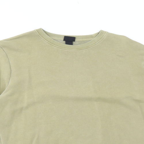 H&M Mens Green Cotton Pullover Sweatshirt Size S