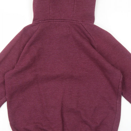 Cedar Wood State Mens Purple Cotton Full Zip Hoodie Size XS