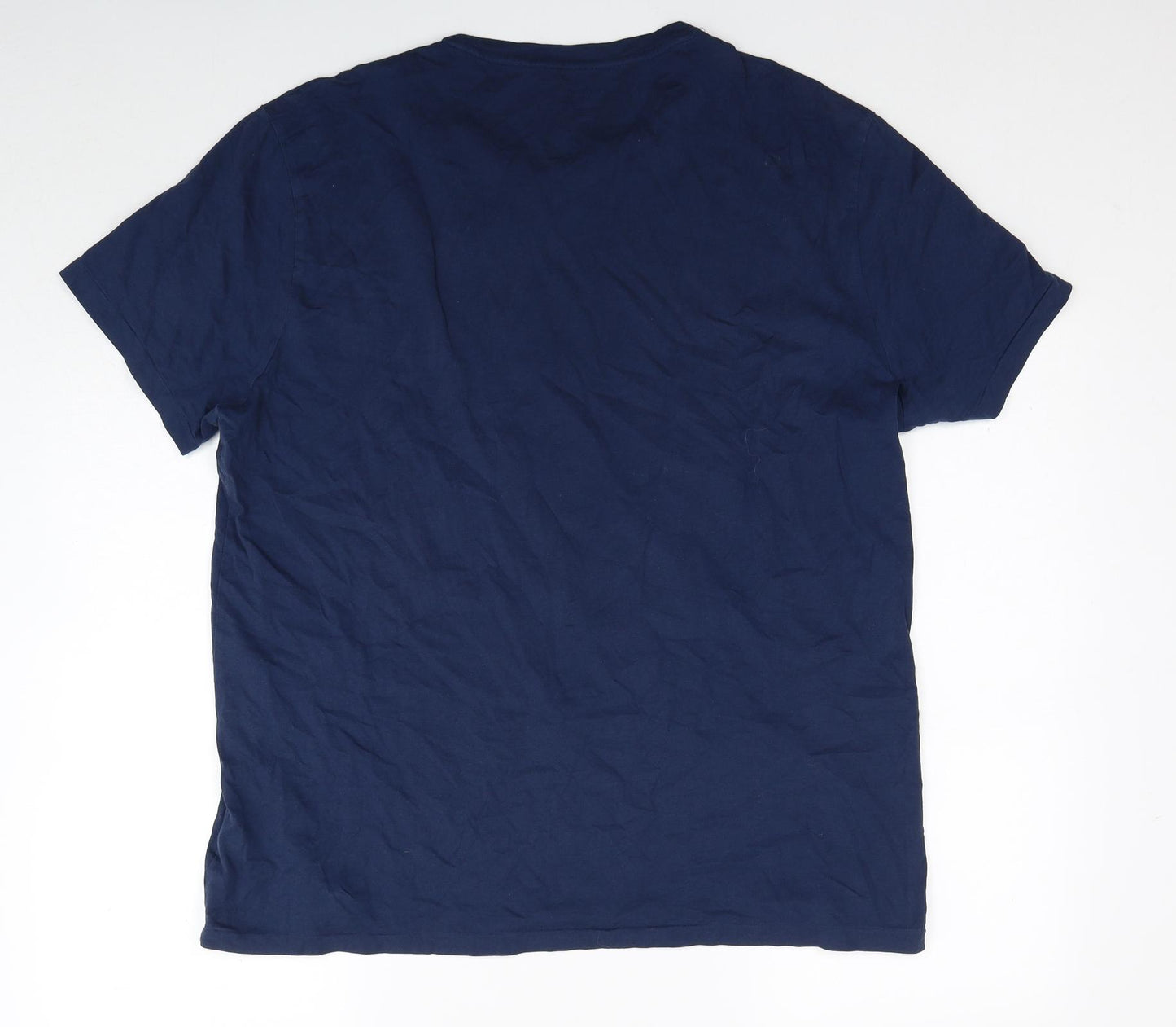 Polo Ralph Lauren Mens Blue Cotton T-Shirt Size XL Round Neck