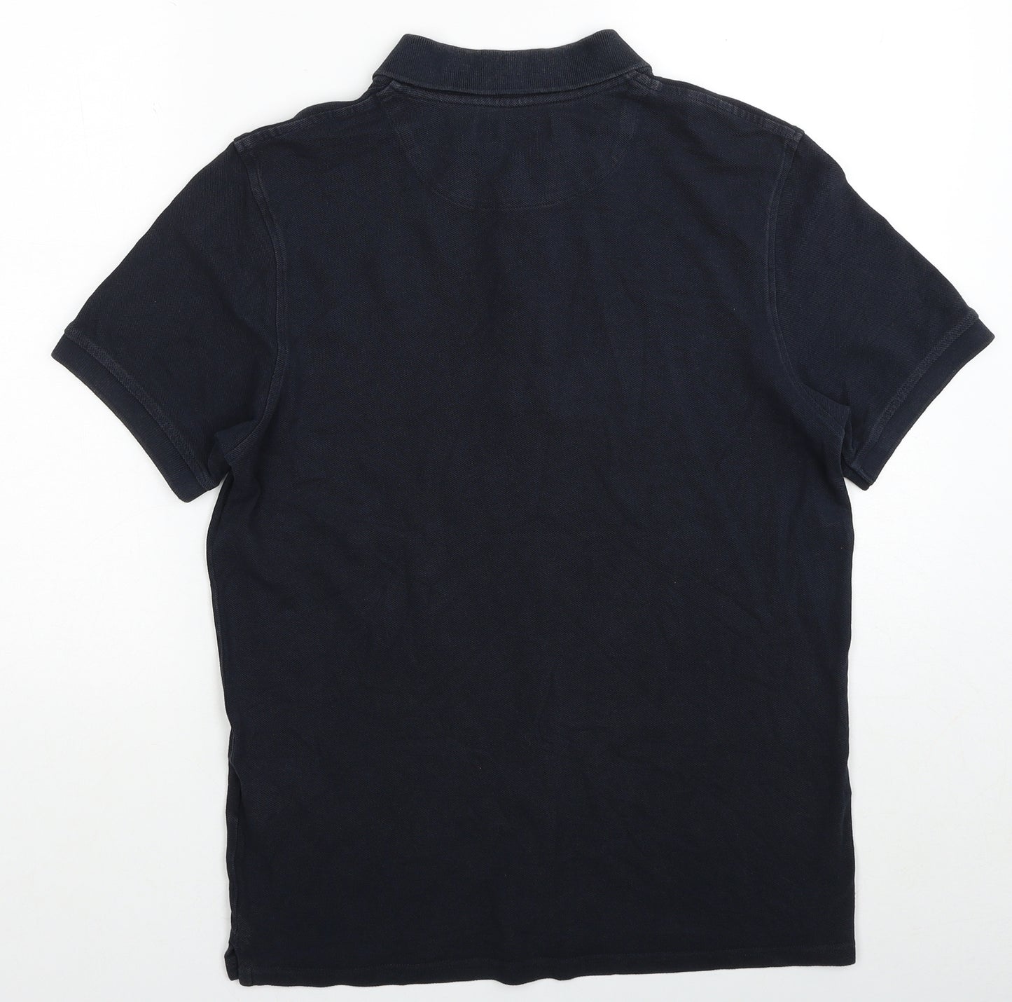 Lyle & Scott Mens Black Cotton Polo Size M Collared Pullover