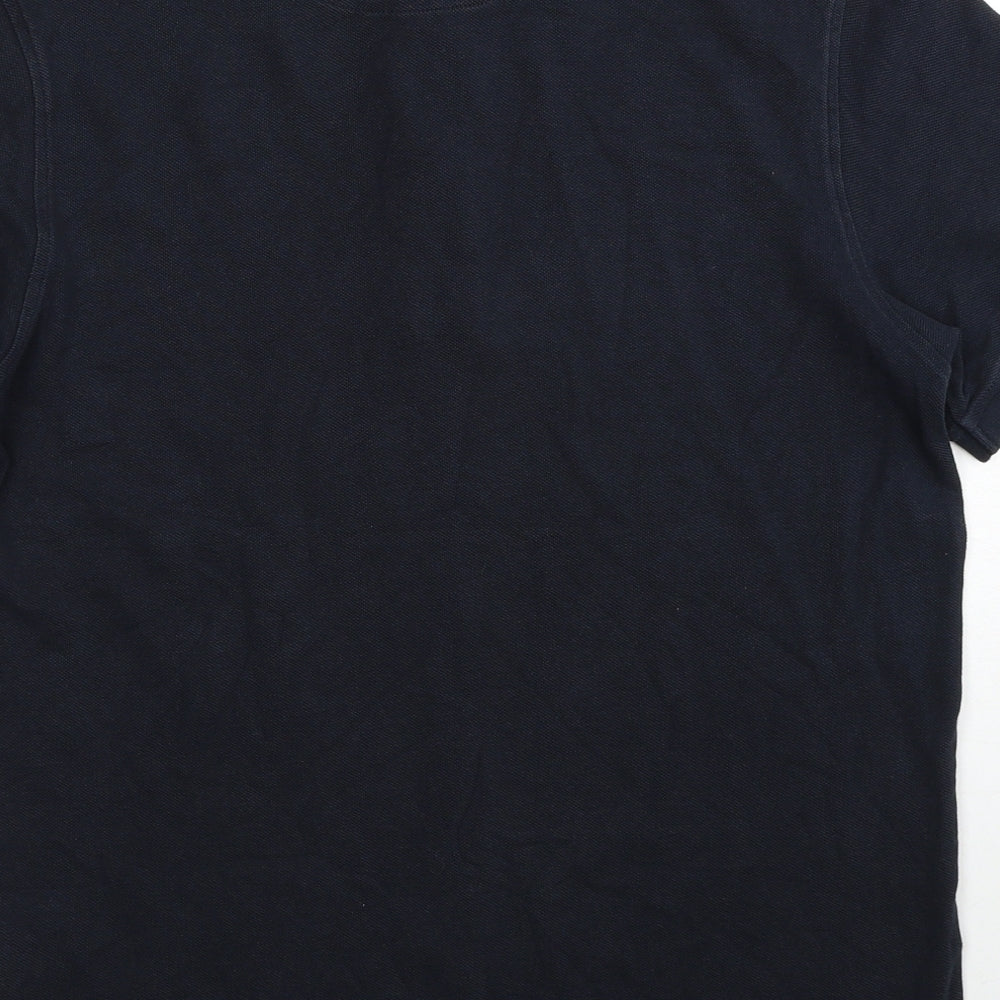 Lyle & Scott Mens Black Cotton Polo Size M Collared Pullover
