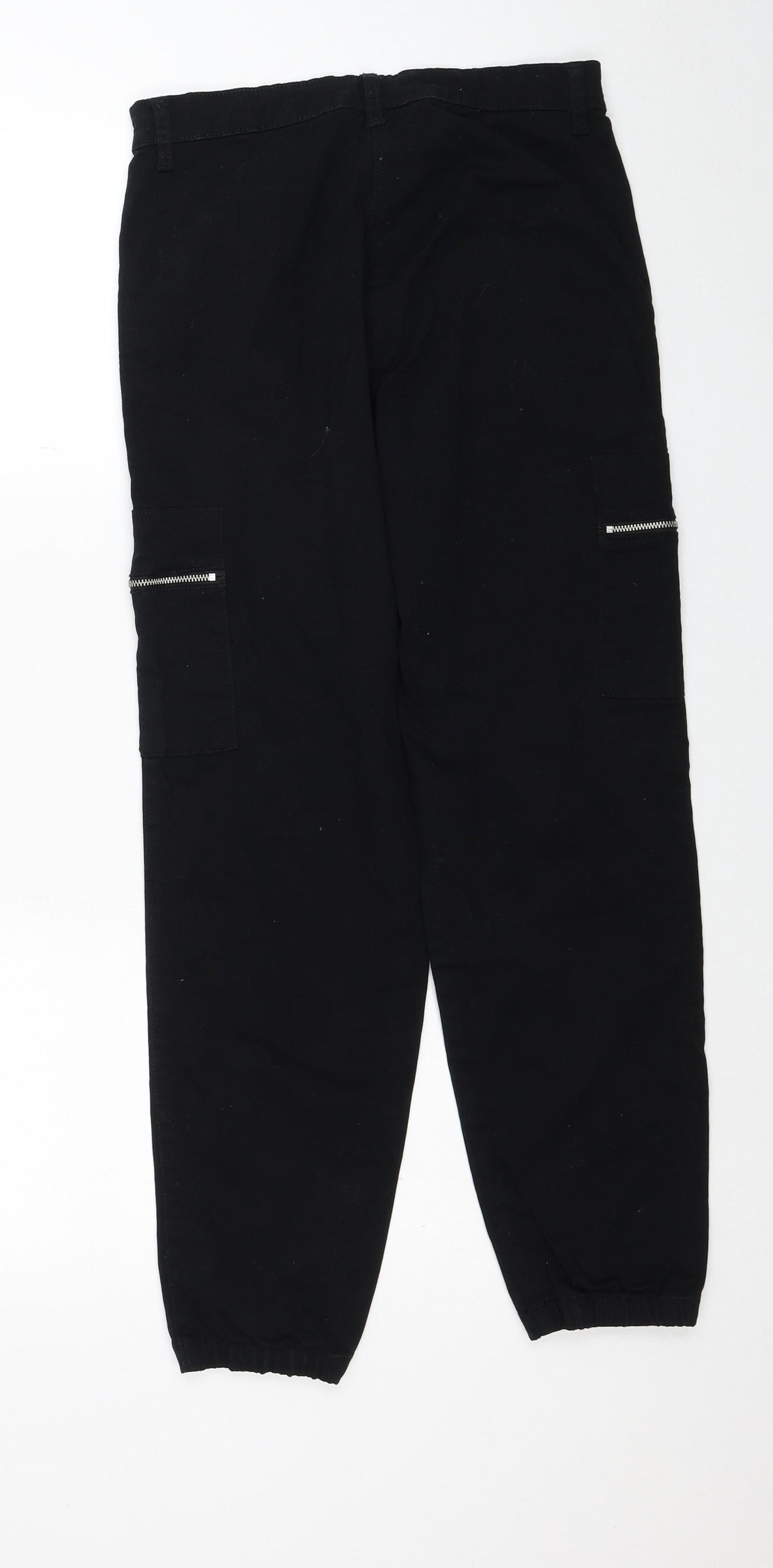Candy Girls Black Cotton Tapered Jeans Size 15 Years Regular Zip