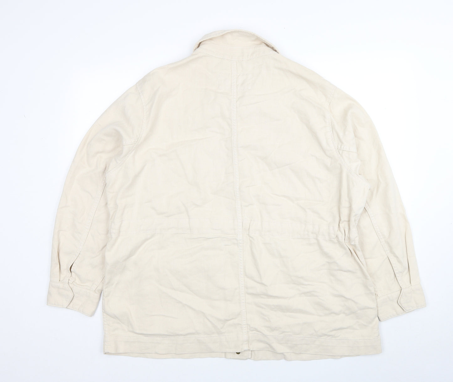 Marks and Spencer Womens Beige Jacket Size 20 Snap