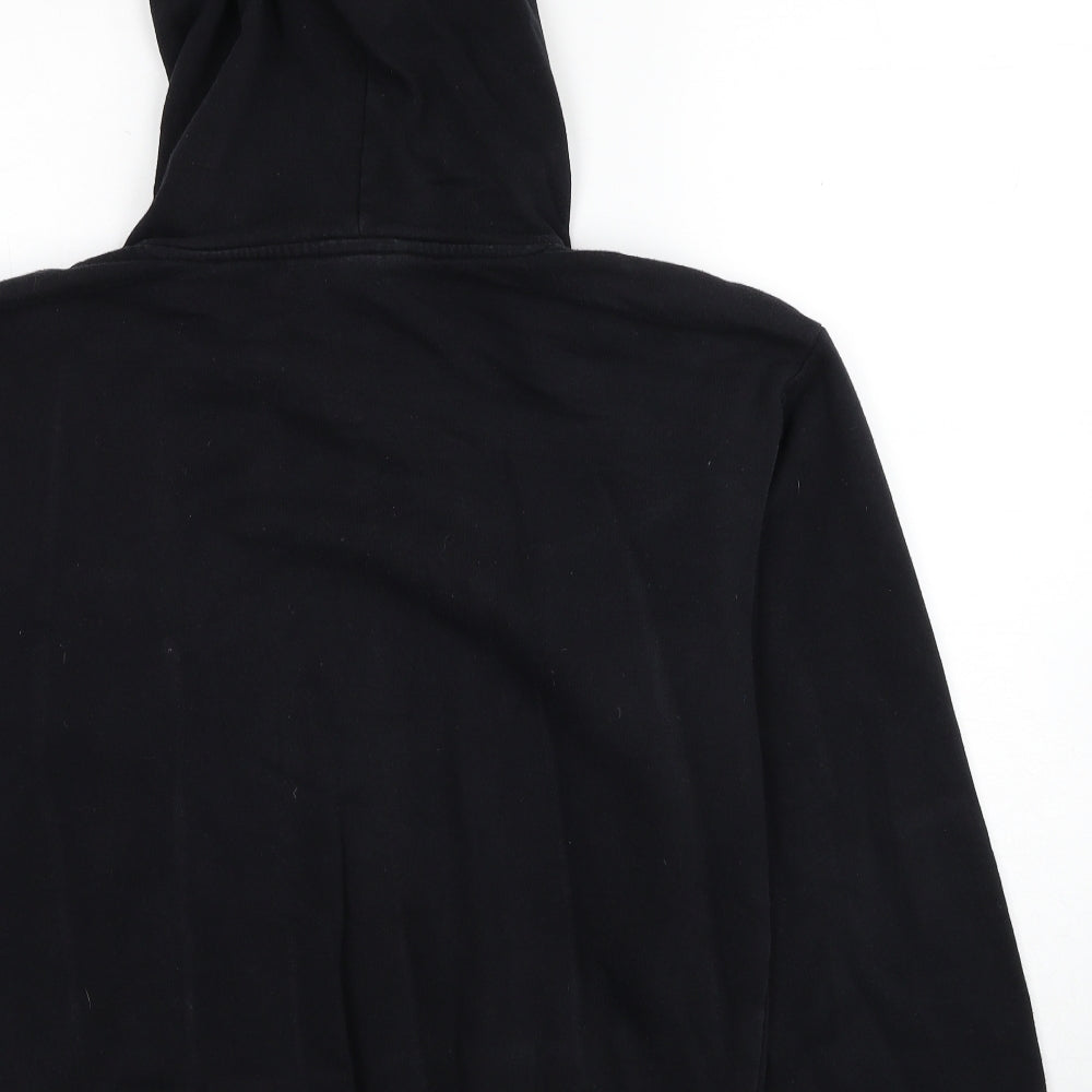 H&M Girls Black Cotton Pullover Hoodie Size 14-15 Years Pullover