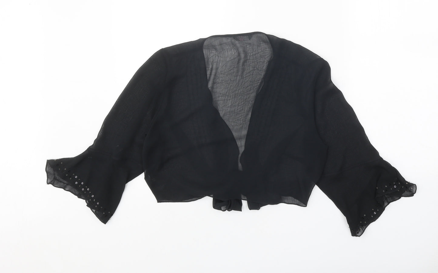 Per Una Womens Black Polyester Kimono Blouse Size 14 V-Neck