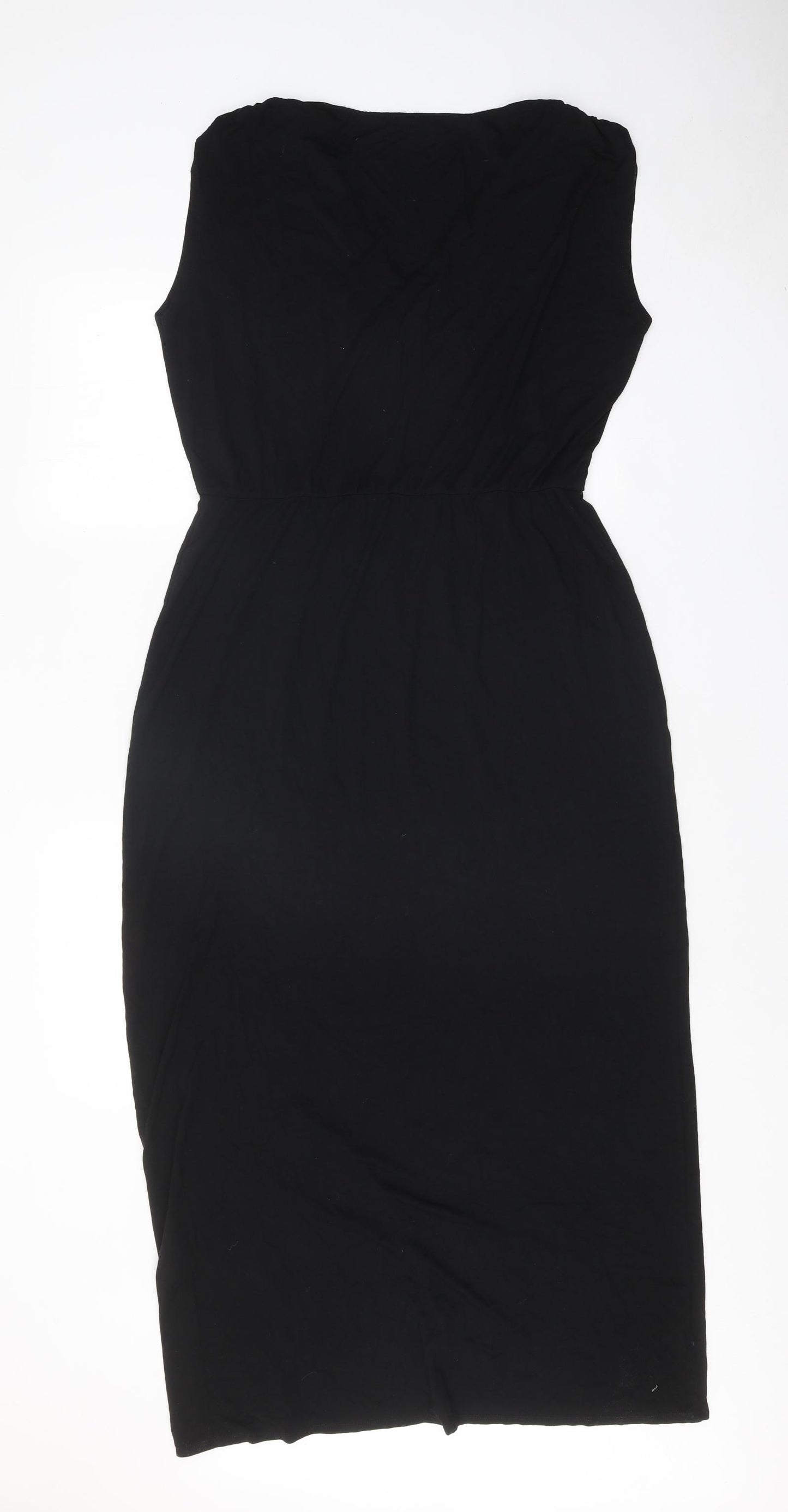 Oasis Womens Black Viscose A-Line Size M V-Neck Pullover