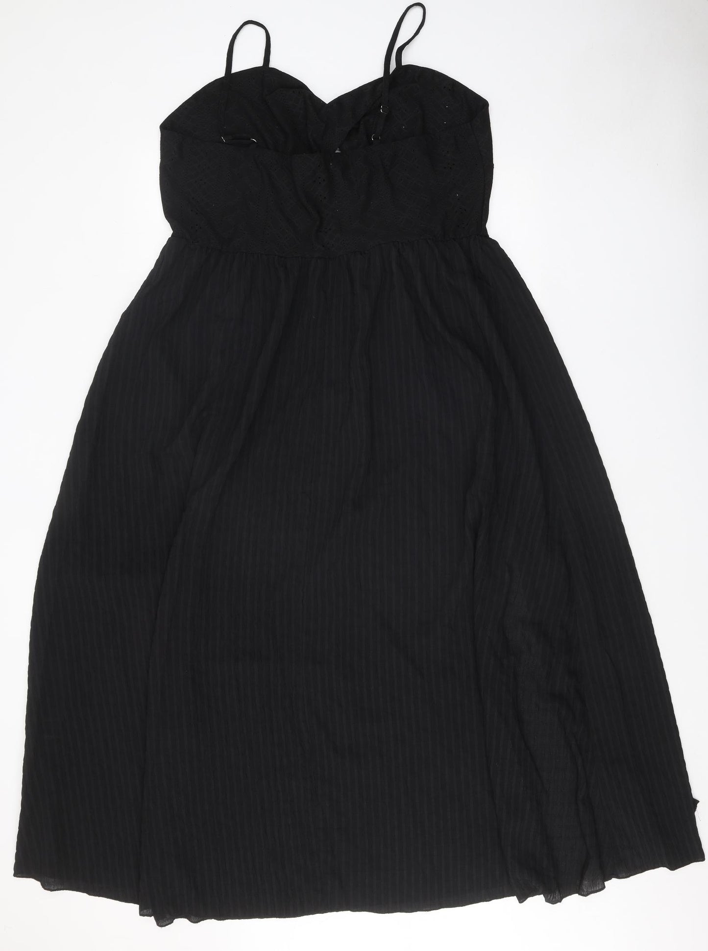 SheIn Womens Black Striped Polyester Fit & Flare Size 3XL Sweetheart Pullover