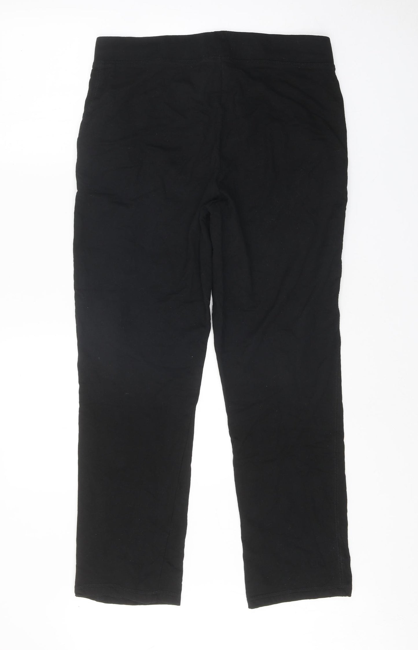 Papaya Womens Black Cotton Trousers Size M Regular Tie