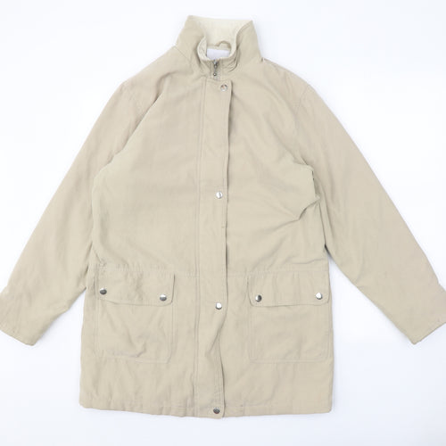 Papaya Womens Beige Jacket Size 10 Zip