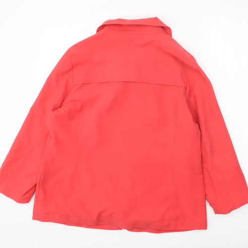 Classic Womens Red Jacket Size 16 Button