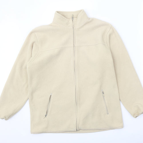 EWM Womens Beige Jacket Size 14 Zip