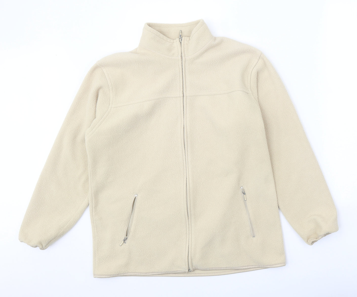 EWM Womens Beige Jacket Size 14 Zip
