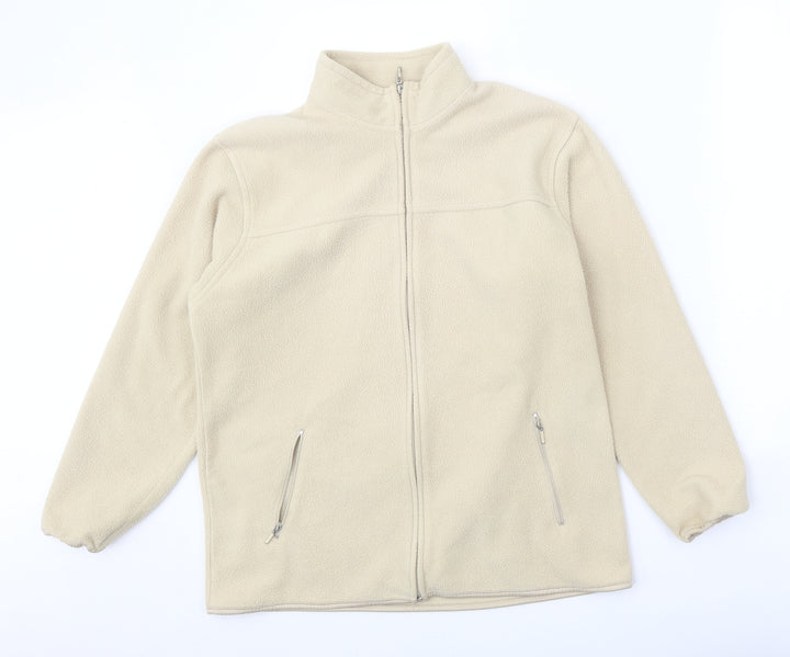 EWM Womens Beige Jacket Size 14 Zip