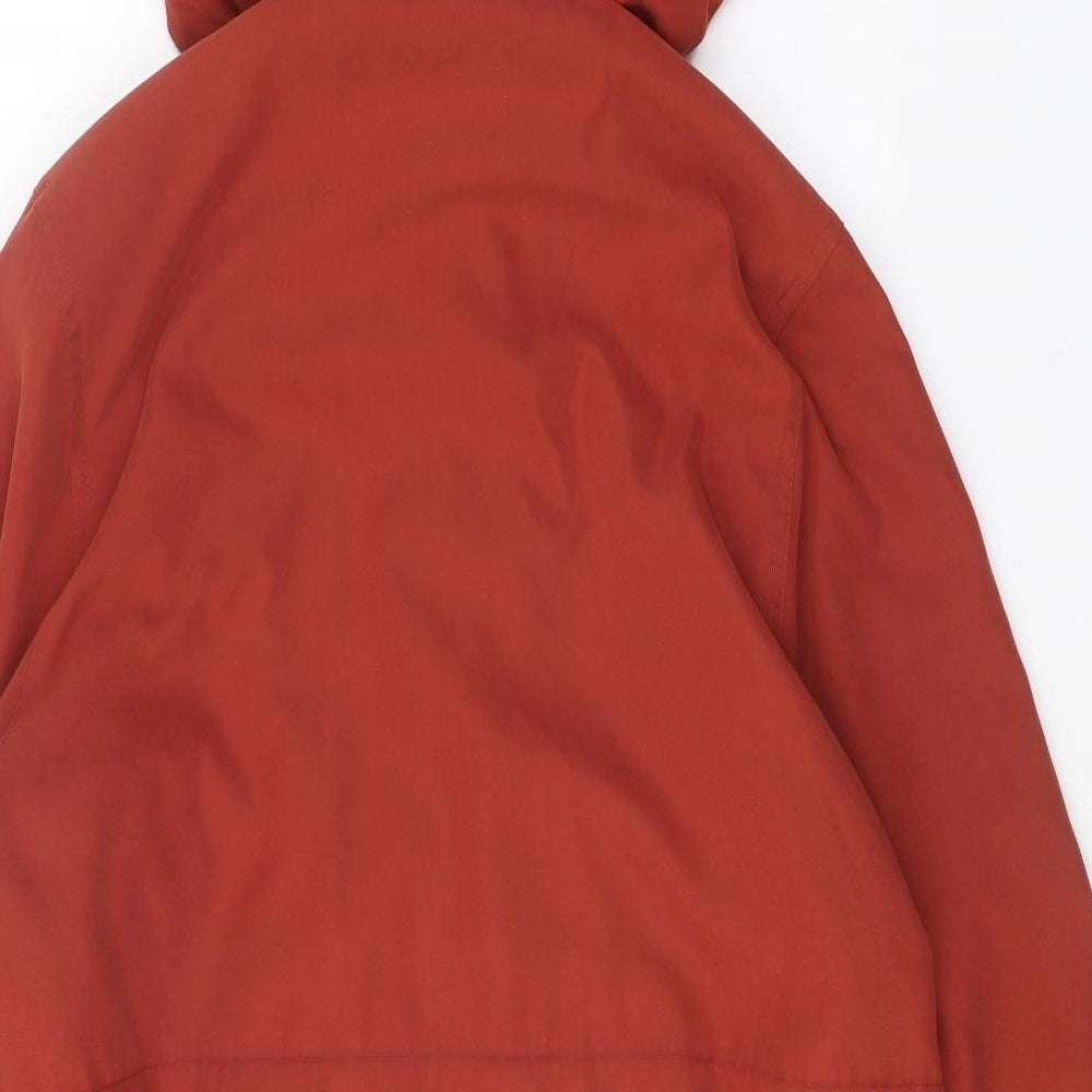 Dannimak Womens Orange Rain Coat Coat Size S Zip