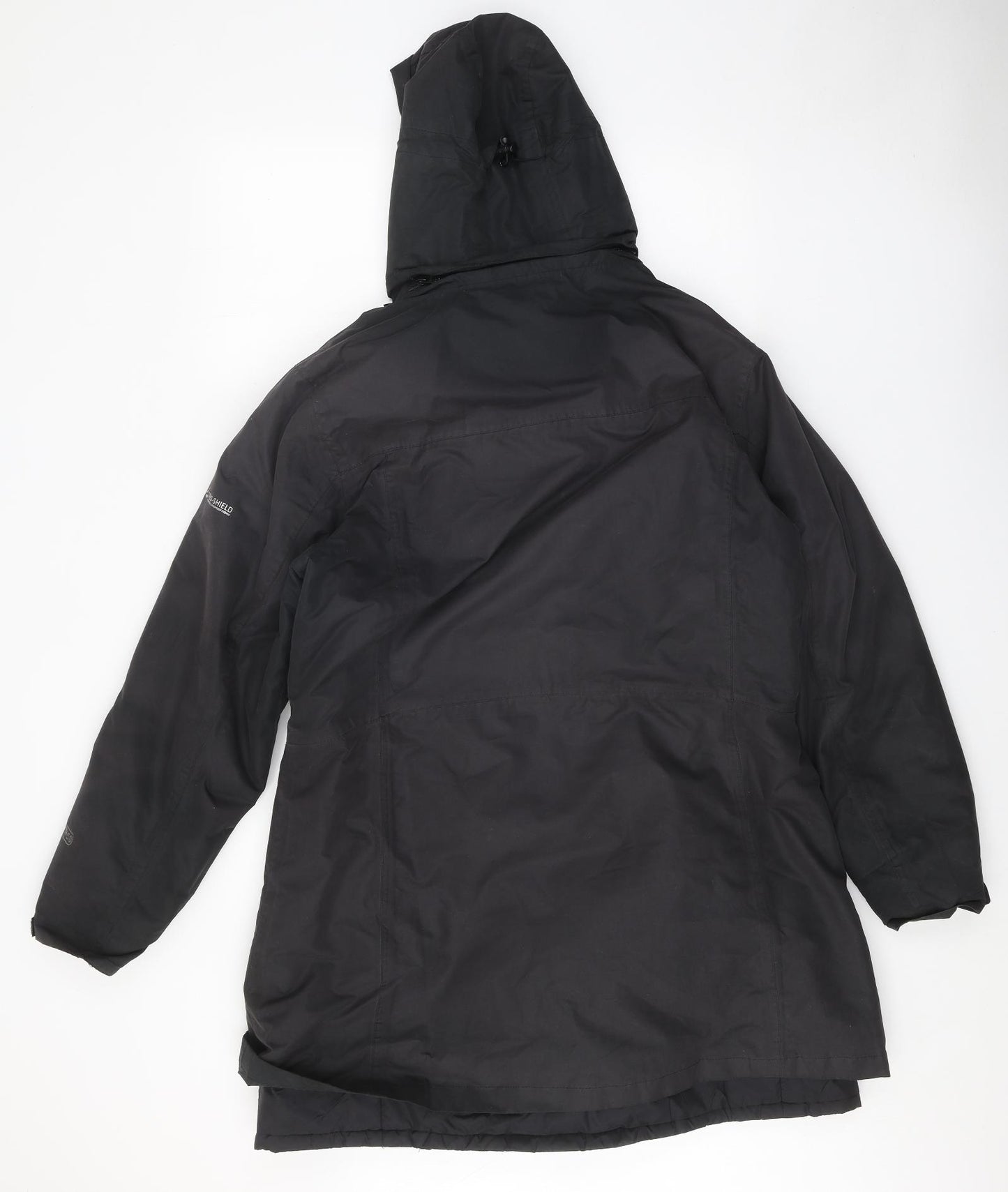 Trespass Mens Black Rain Coat Coat Size 2XL Zip