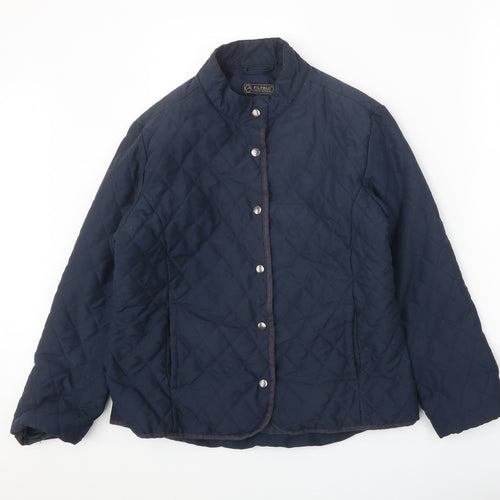 PG Field Heritage Womens Blue Quilted Coat Size M Snap