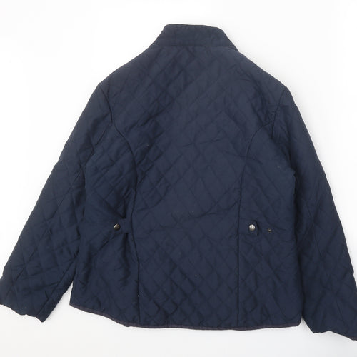 PG Field Heritage Womens Blue Quilted Coat Size M Snap