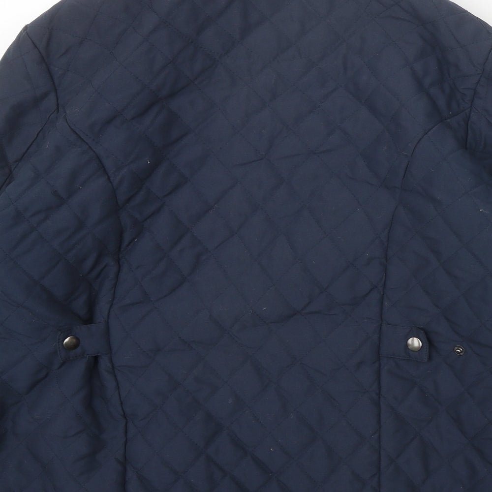 PG Field Heritage Womens Blue Quilted Coat Size M Snap