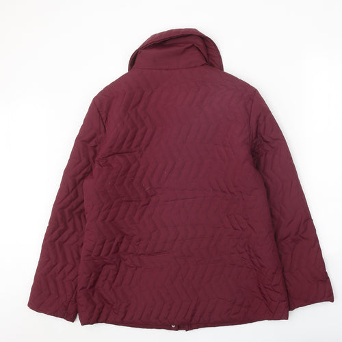 Autonomy Womens Purple Quilted Coat Size 16 Zip