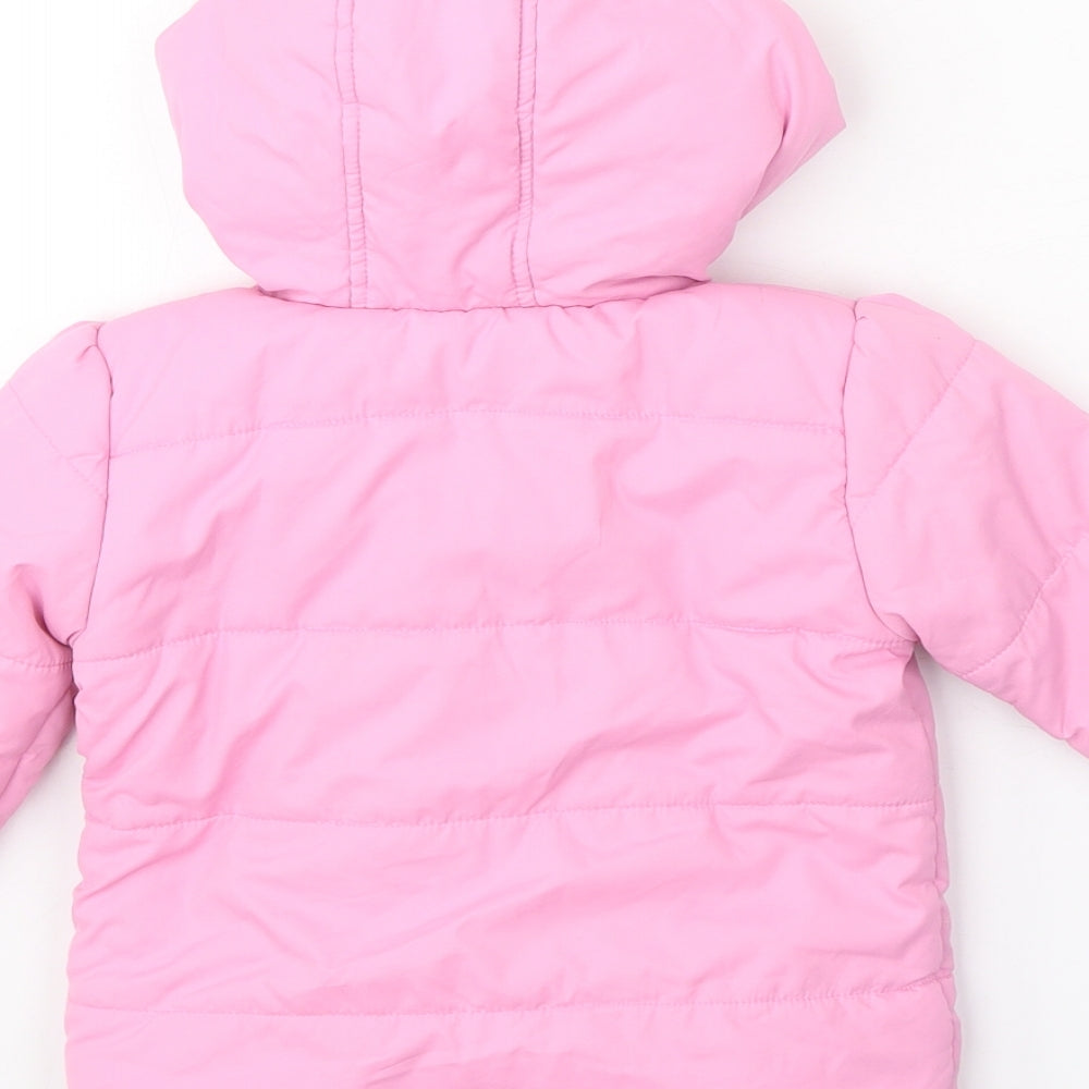 TU Girls Pink Basic Jacket Jacket Size 9-12 Months Snap