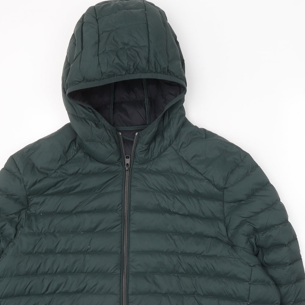 Marks and Spencer Mens Green Quilted Coat Size 2XL Zip