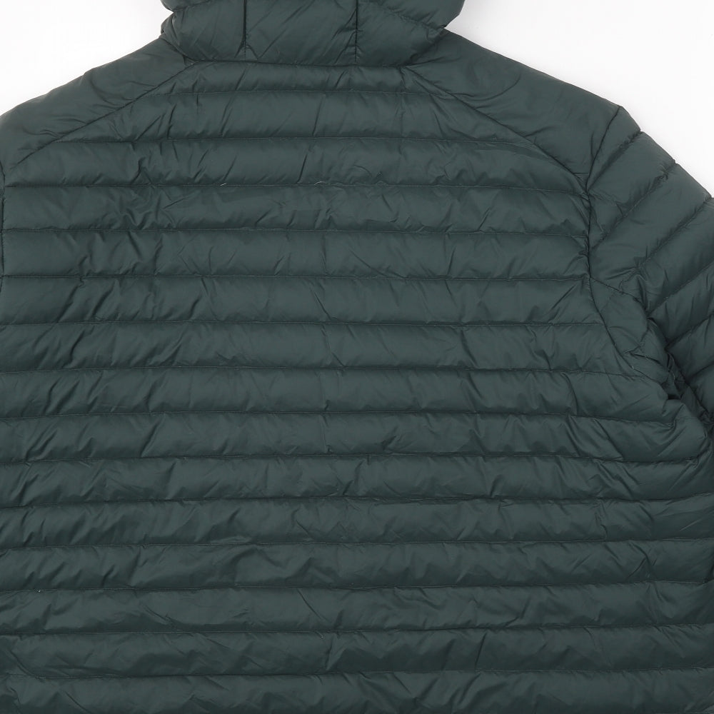 Marks and Spencer Mens Green Quilted Coat Size 2XL Zip