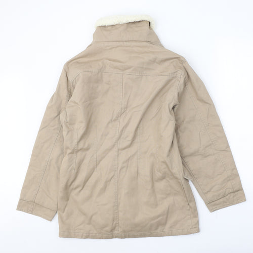 NEXT Womens Beige Jacket Coat Size M Button